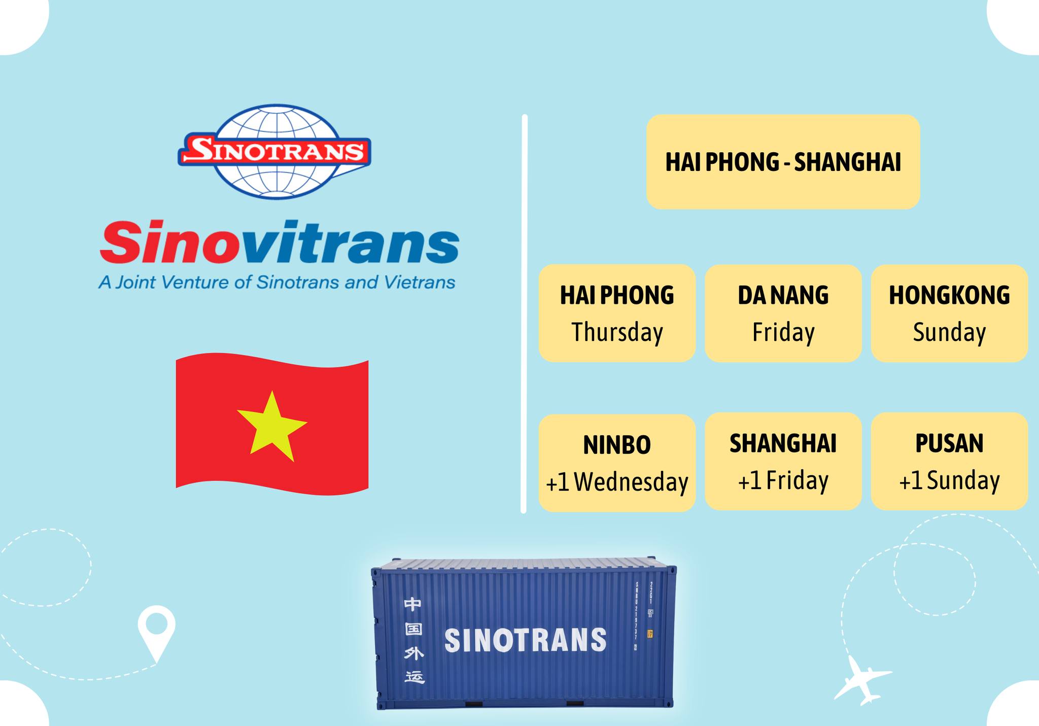 Sinotrans Shipping Lines Hải Phòng - Shanghai 