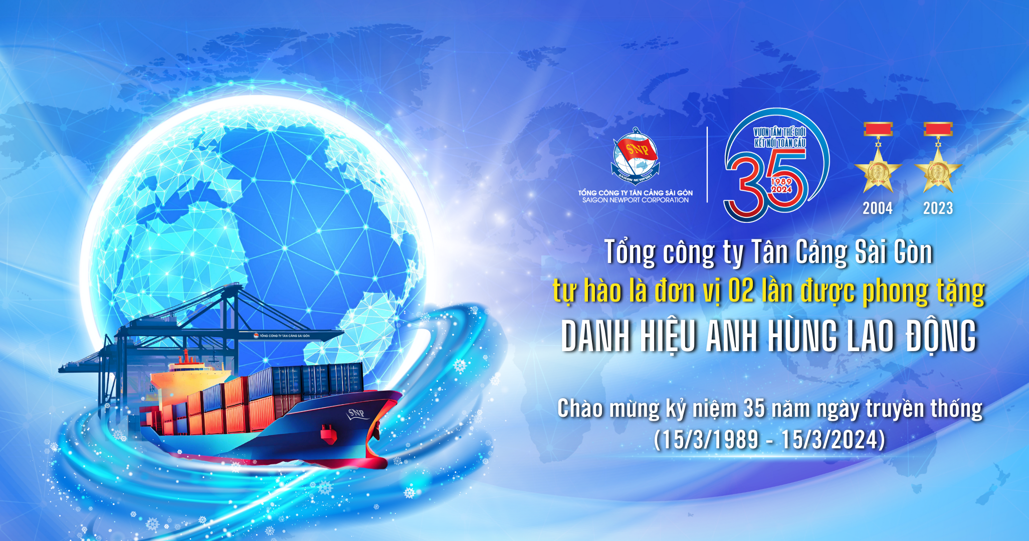 Chúc mừng 35 năm thành lập tổng công ty Tân Cảng Sài Gòn